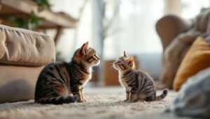 Alte Katze, neuer Kater: Die Zusammenführung von Senioren und Jungtieren birgt Herausforderungen – so gelingt es trotzdem